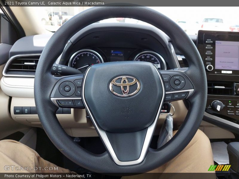 Galactic Aqua Mica / Macadamia 2021 Toyota Camry LE