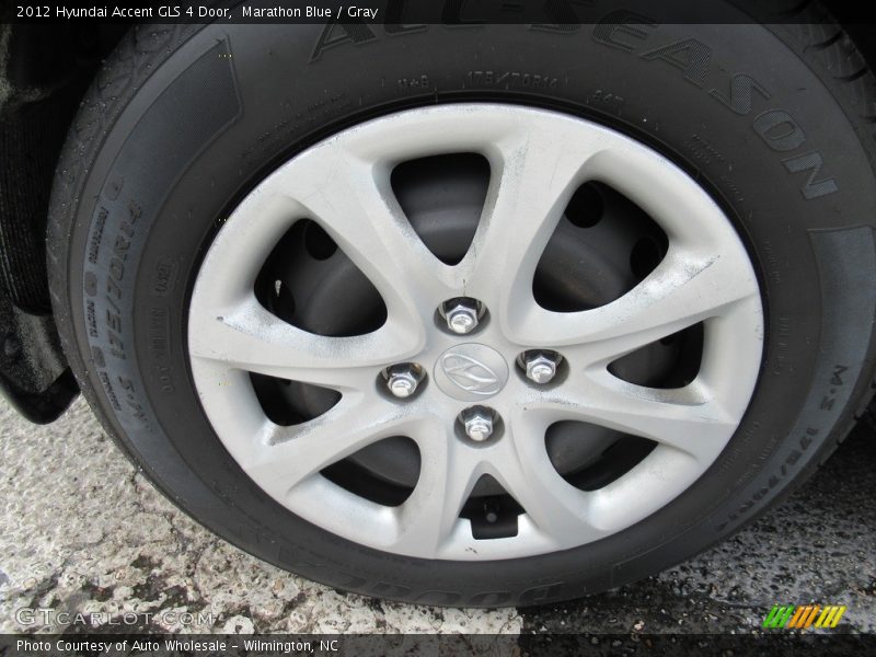 Marathon Blue / Gray 2012 Hyundai Accent GLS 4 Door