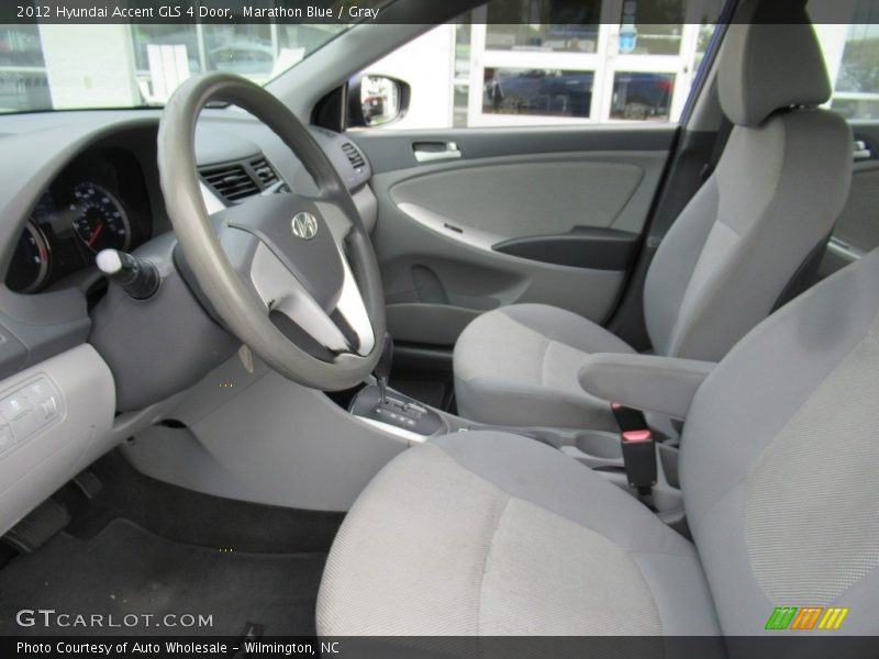 Marathon Blue / Gray 2012 Hyundai Accent GLS 4 Door