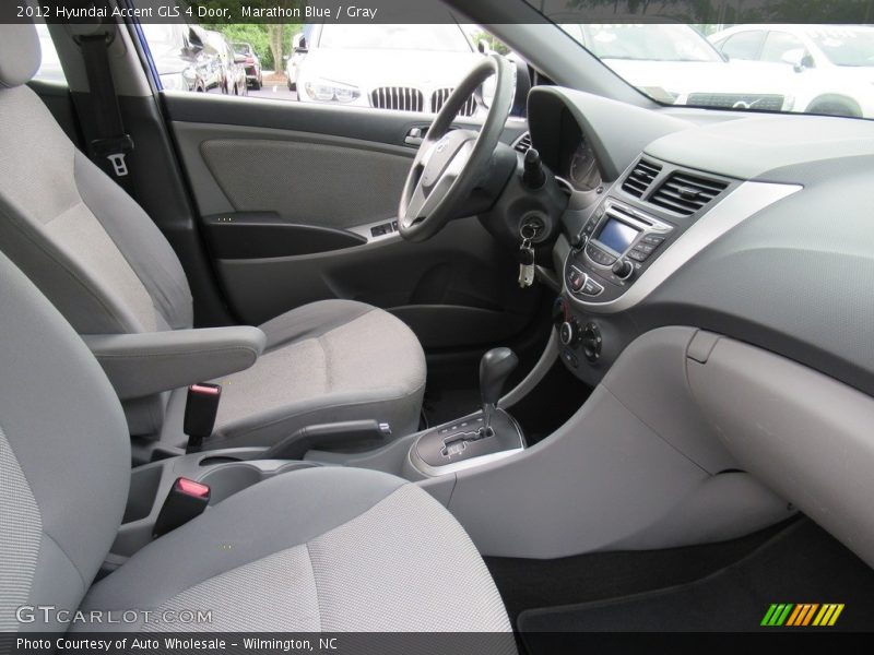 Marathon Blue / Gray 2012 Hyundai Accent GLS 4 Door