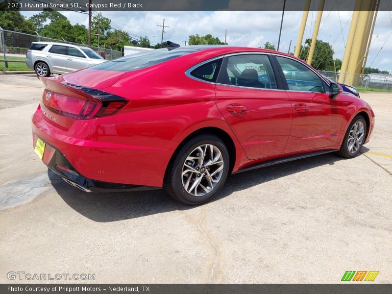 Calypso Red / Black 2021 Hyundai Sonata SEL