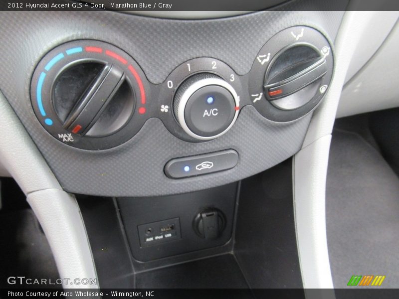 Marathon Blue / Gray 2012 Hyundai Accent GLS 4 Door
