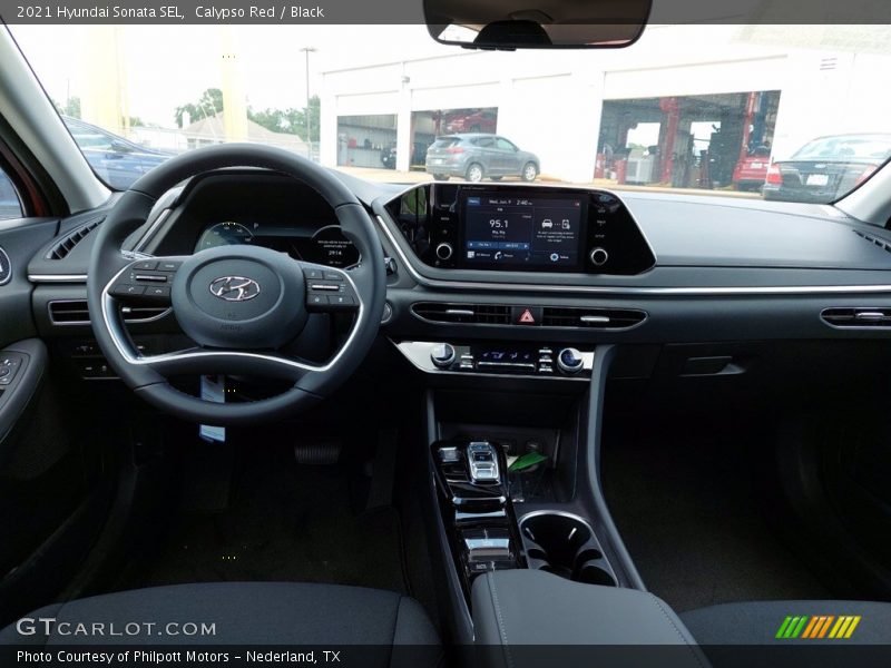 Calypso Red / Black 2021 Hyundai Sonata SEL