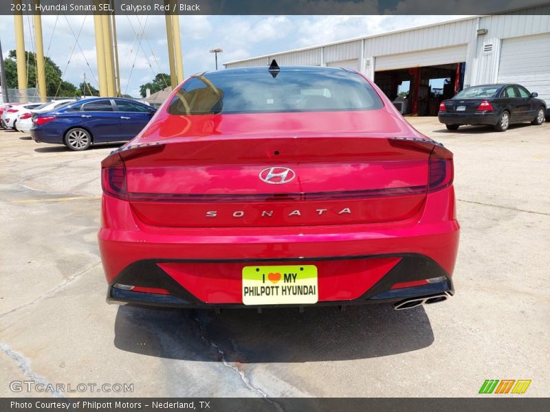 Calypso Red / Black 2021 Hyundai Sonata SEL