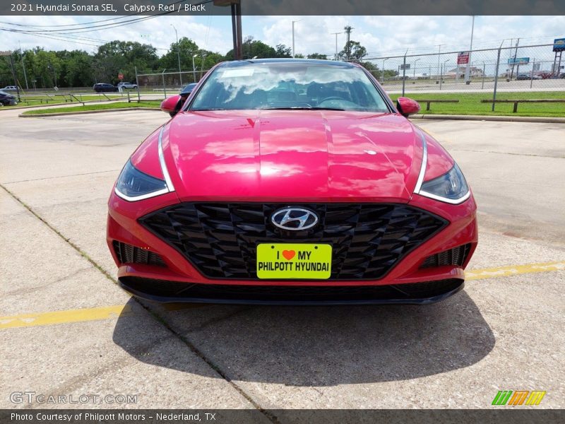 Calypso Red / Black 2021 Hyundai Sonata SEL