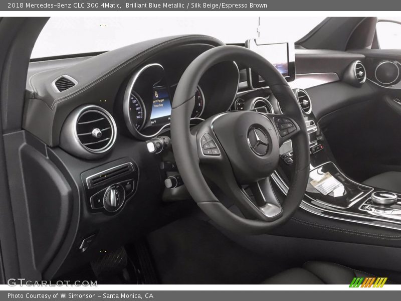 Brilliant Blue Metallic / Silk Beige/Espresso Brown 2018 Mercedes-Benz GLC 300 4Matic