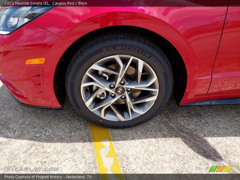 Calypso Red / Black 2021 Hyundai Sonata SEL