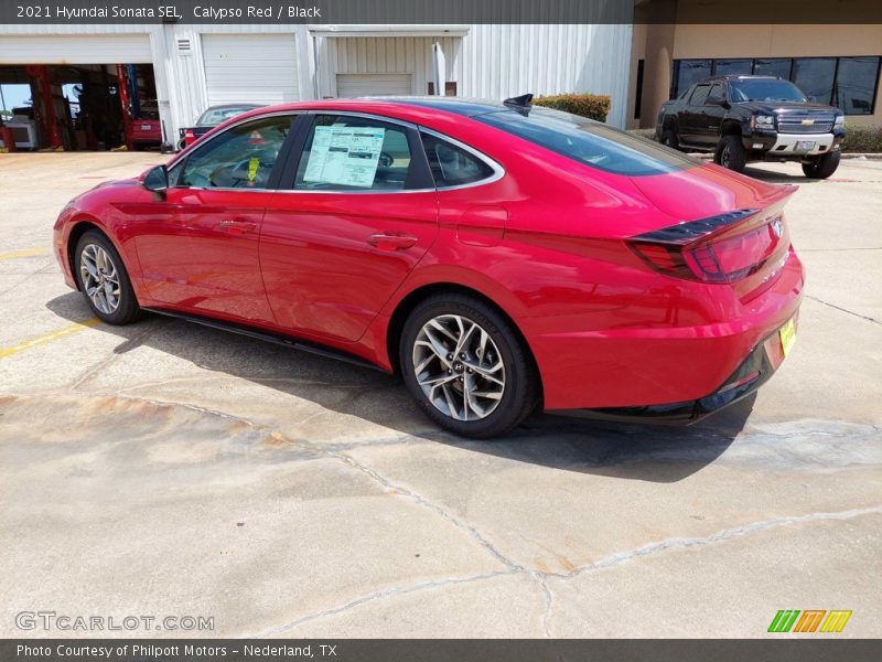 Calypso Red / Black 2021 Hyundai Sonata SEL