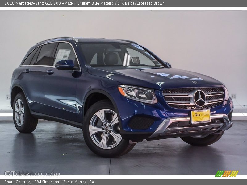 Brilliant Blue Metallic / Silk Beige/Espresso Brown 2018 Mercedes-Benz GLC 300 4Matic