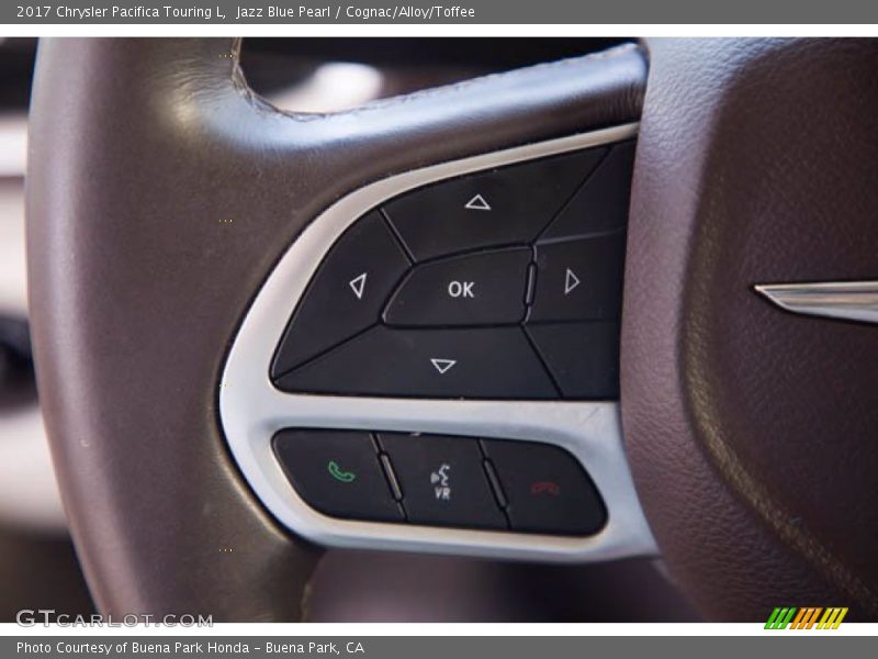 Jazz Blue Pearl / Cognac/Alloy/Toffee 2017 Chrysler Pacifica Touring L