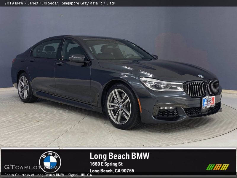 Singapore Gray Metallic / Black 2019 BMW 7 Series 750i Sedan