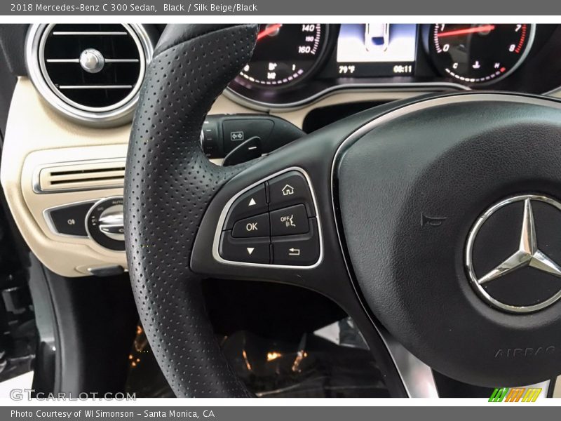 Black / Silk Beige/Black 2018 Mercedes-Benz C 300 Sedan