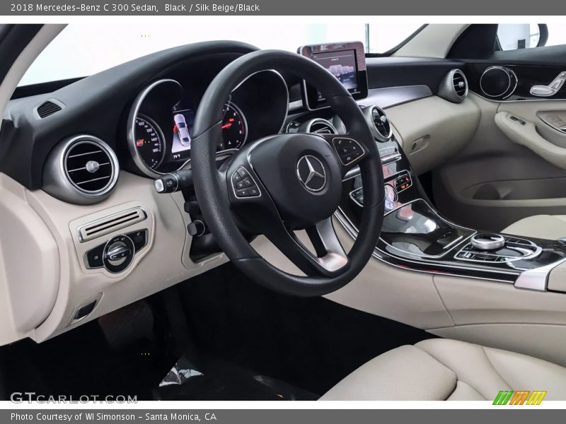 Black / Silk Beige/Black 2018 Mercedes-Benz C 300 Sedan