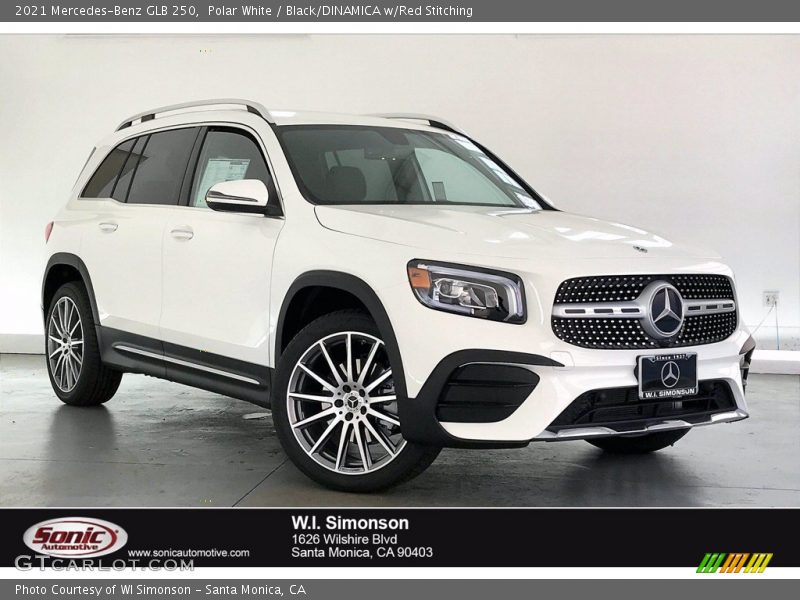 Polar White / Black/DINAMICA w/Red Stitching 2021 Mercedes-Benz GLB 250