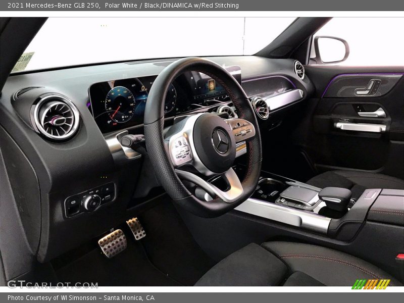 Polar White / Black/DINAMICA w/Red Stitching 2021 Mercedes-Benz GLB 250