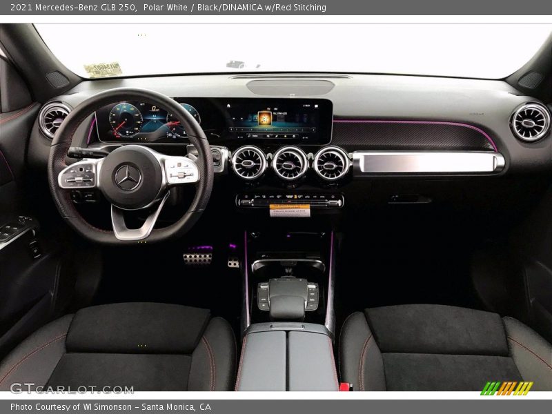 Polar White / Black/DINAMICA w/Red Stitching 2021 Mercedes-Benz GLB 250