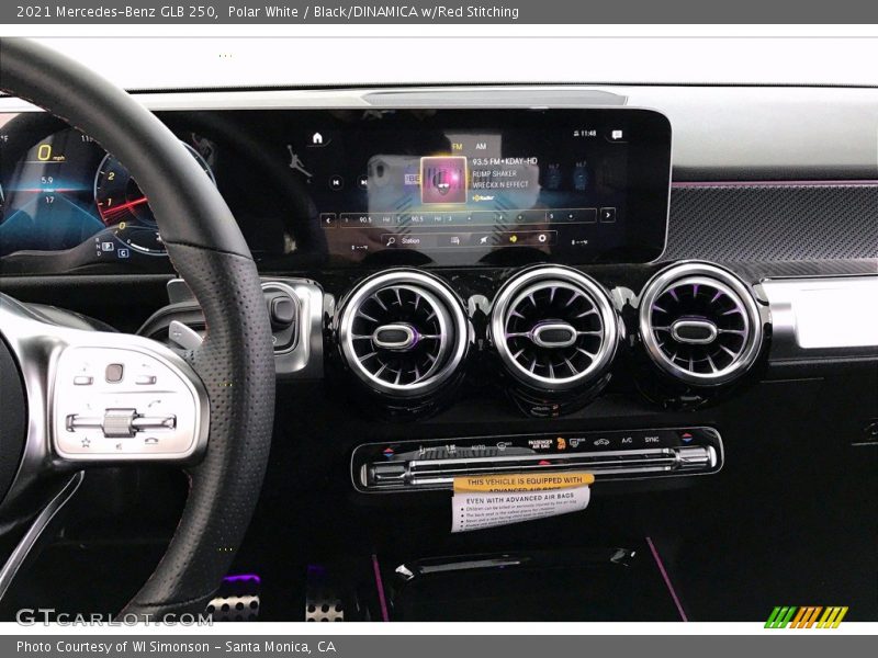 Polar White / Black/DINAMICA w/Red Stitching 2021 Mercedes-Benz GLB 250