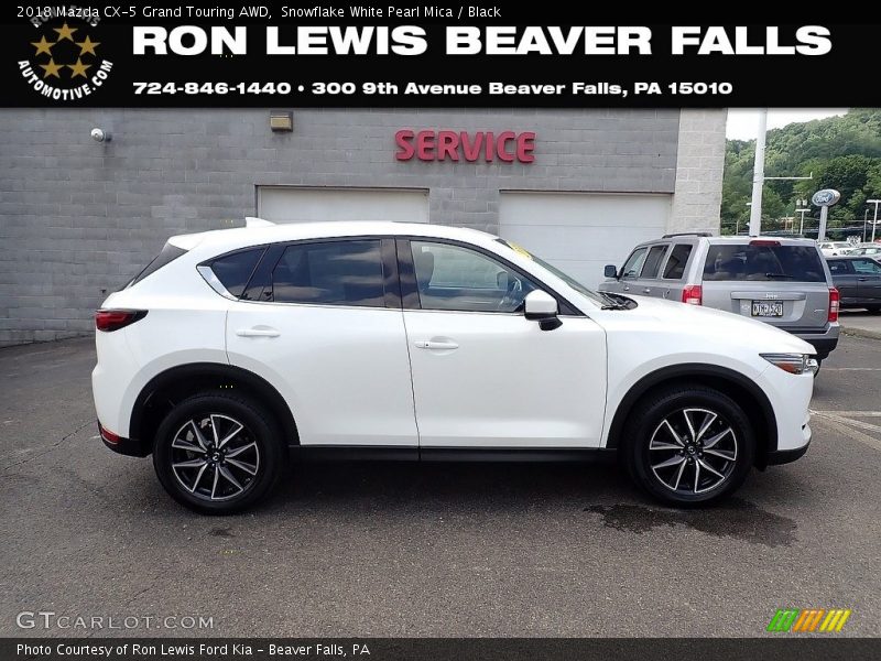 Snowflake White Pearl Mica / Black 2018 Mazda CX-5 Grand Touring AWD