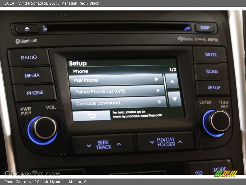 Venetian Red / Black 2014 Hyundai Sonata SE 2.0T