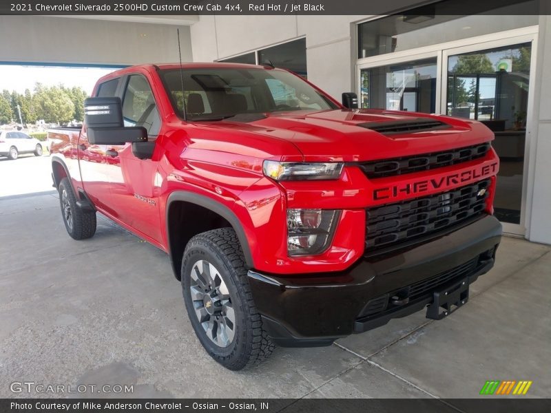 Red Hot / Jet Black 2021 Chevrolet Silverado 2500HD Custom Crew Cab 4x4