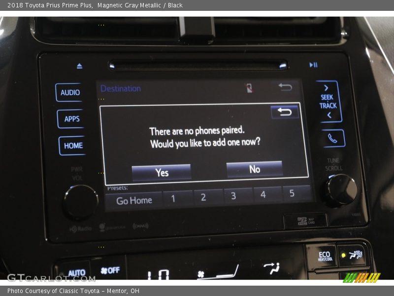 Magnetic Gray Metallic / Black 2018 Toyota Prius Prime Plus