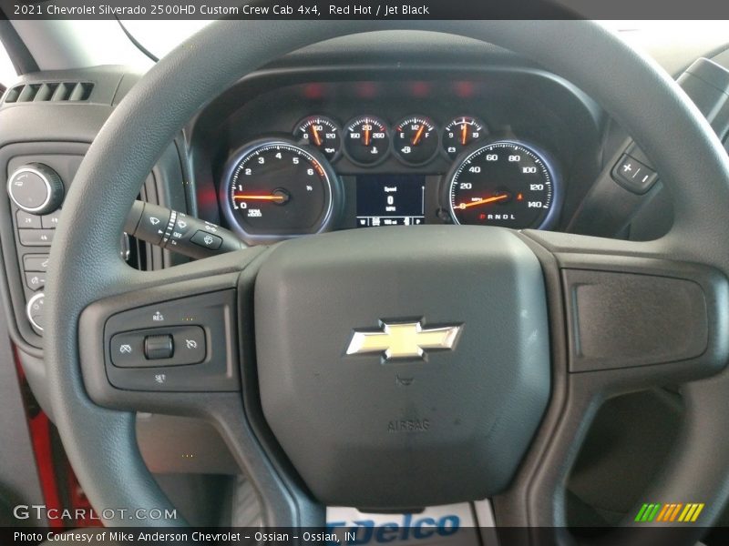 Red Hot / Jet Black 2021 Chevrolet Silverado 2500HD Custom Crew Cab 4x4