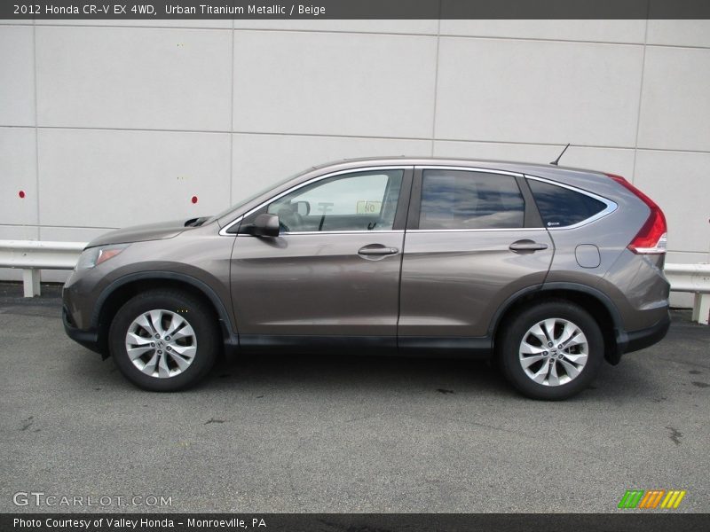 Urban Titanium Metallic / Beige 2012 Honda CR-V EX 4WD