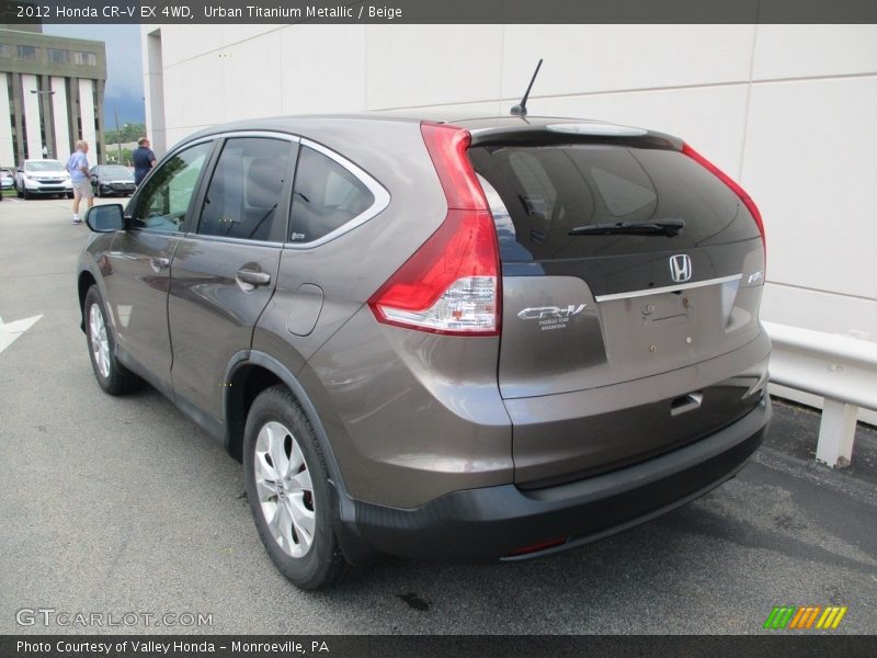 Urban Titanium Metallic / Beige 2012 Honda CR-V EX 4WD