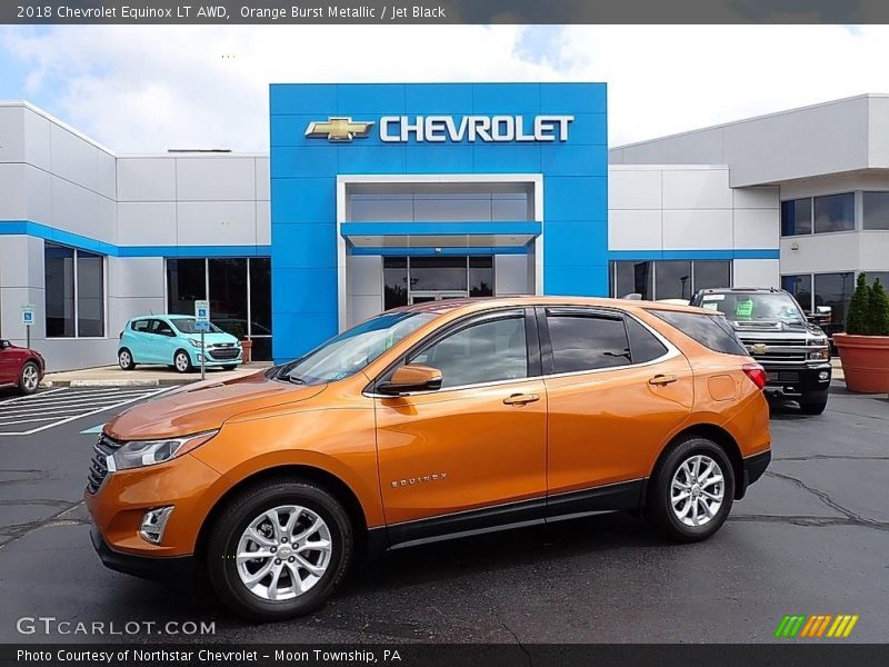 Orange Burst Metallic / Jet Black 2018 Chevrolet Equinox LT AWD