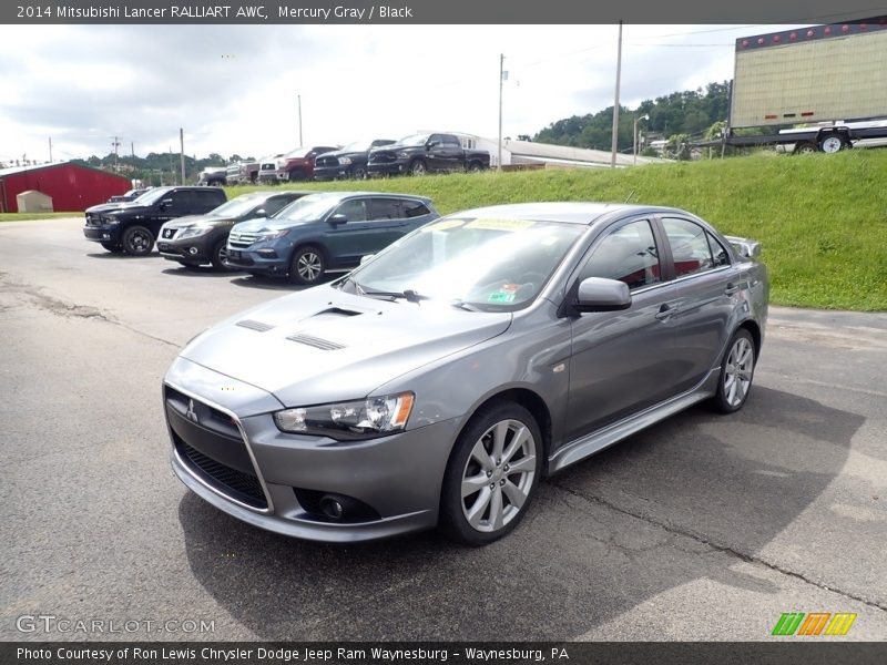 Mercury Gray / Black 2014 Mitsubishi Lancer RALLIART AWC