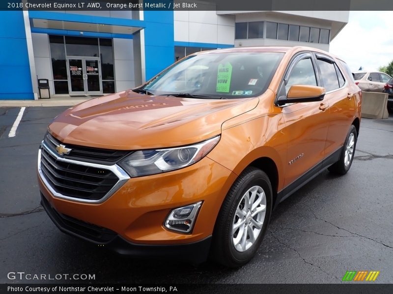 Orange Burst Metallic / Jet Black 2018 Chevrolet Equinox LT AWD