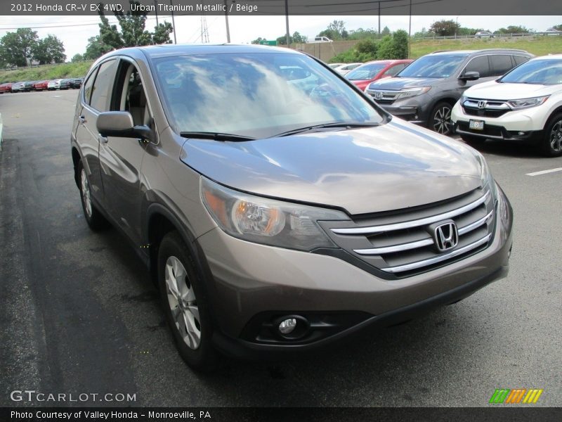 Urban Titanium Metallic / Beige 2012 Honda CR-V EX 4WD