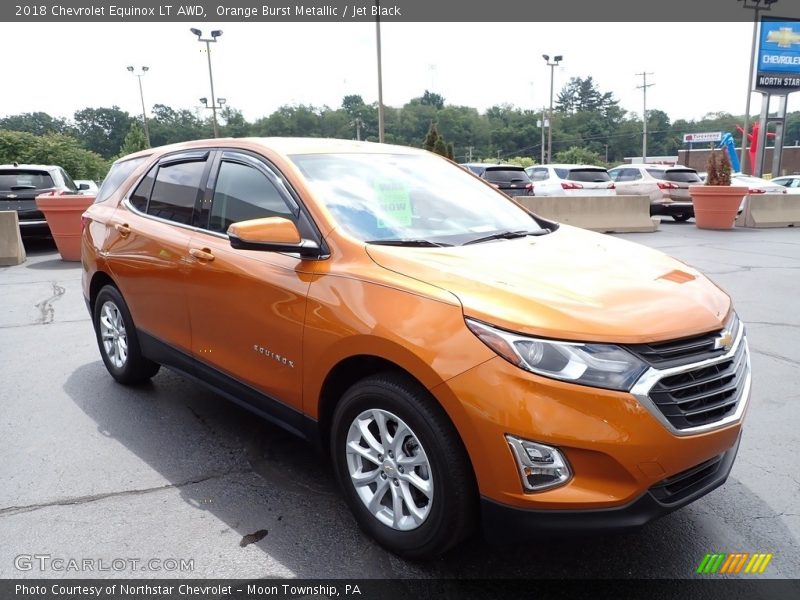 Orange Burst Metallic / Jet Black 2018 Chevrolet Equinox LT AWD