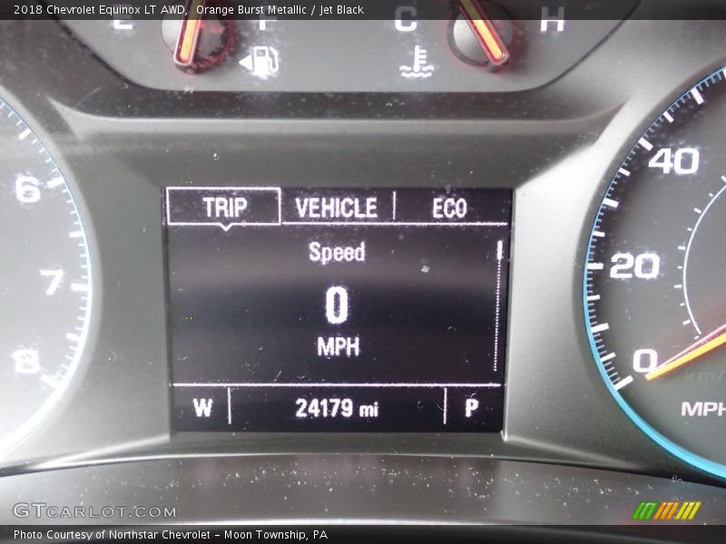 Orange Burst Metallic / Jet Black 2018 Chevrolet Equinox LT AWD