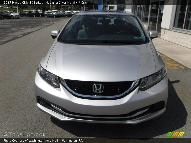 Alabaster Silver Metallic / Gray 2015 Honda Civic EX Sedan
