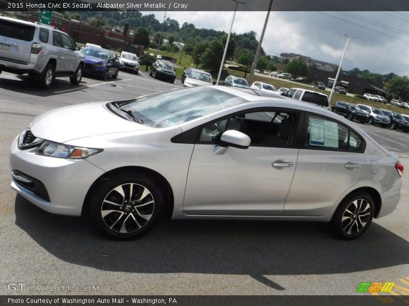 Alabaster Silver Metallic / Gray 2015 Honda Civic EX Sedan