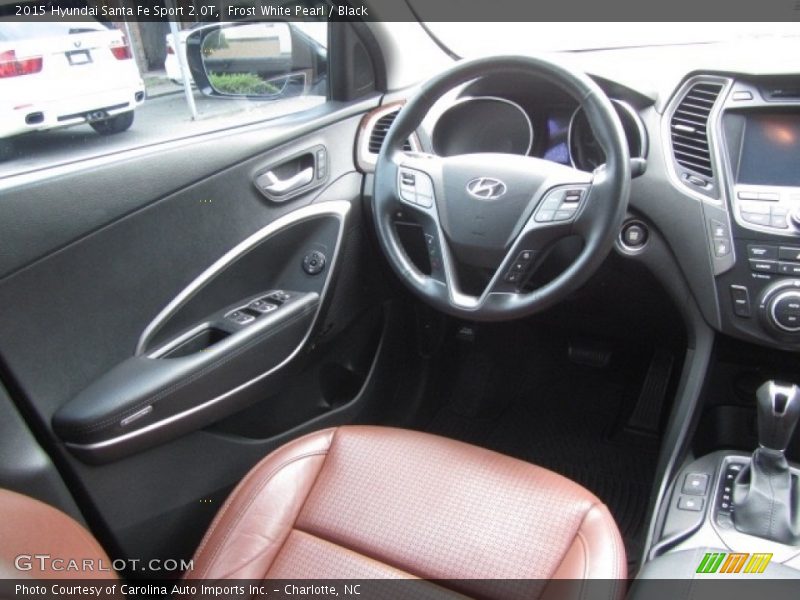 Frost White Pearl / Black 2015 Hyundai Santa Fe Sport 2.0T