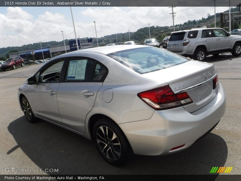 Alabaster Silver Metallic / Gray 2015 Honda Civic EX Sedan