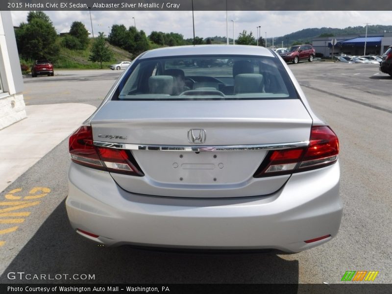 Alabaster Silver Metallic / Gray 2015 Honda Civic EX Sedan