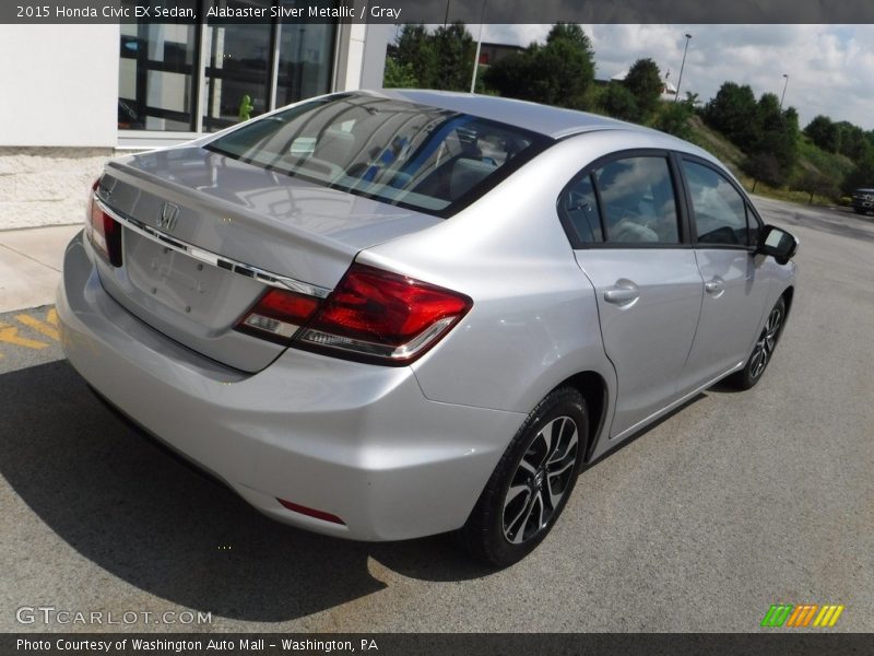 Alabaster Silver Metallic / Gray 2015 Honda Civic EX Sedan