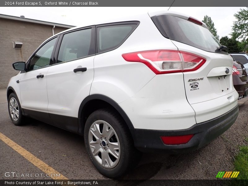Oxford White / Charcoal Black 2014 Ford Escape S