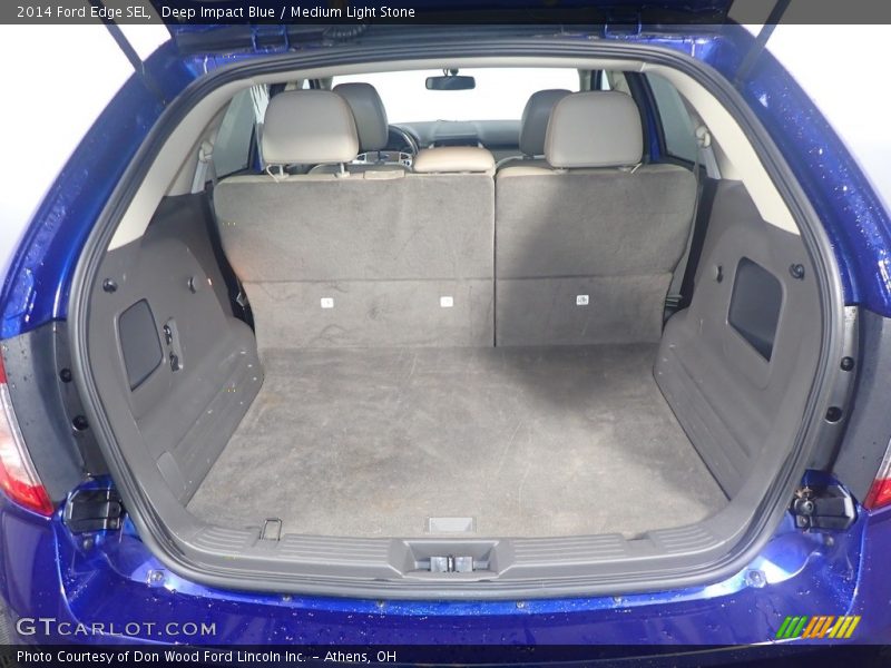 Deep Impact Blue / Medium Light Stone 2014 Ford Edge SEL