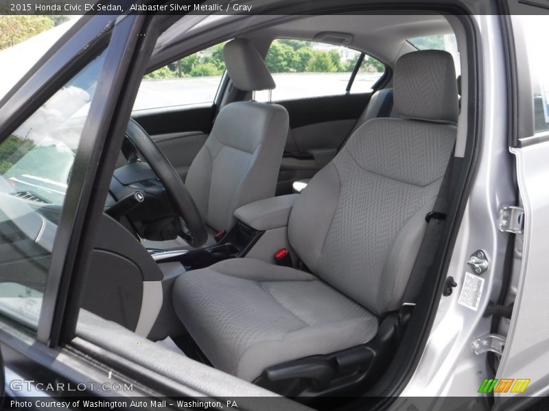 Alabaster Silver Metallic / Gray 2015 Honda Civic EX Sedan