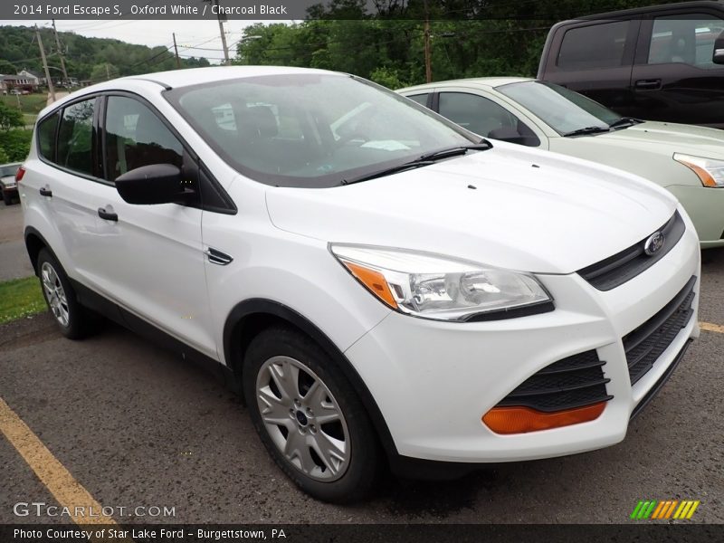 Oxford White / Charcoal Black 2014 Ford Escape S
