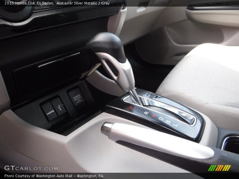 Alabaster Silver Metallic / Gray 2015 Honda Civic EX Sedan