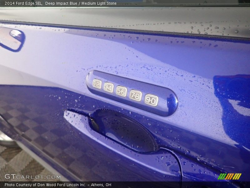 Deep Impact Blue / Medium Light Stone 2014 Ford Edge SEL