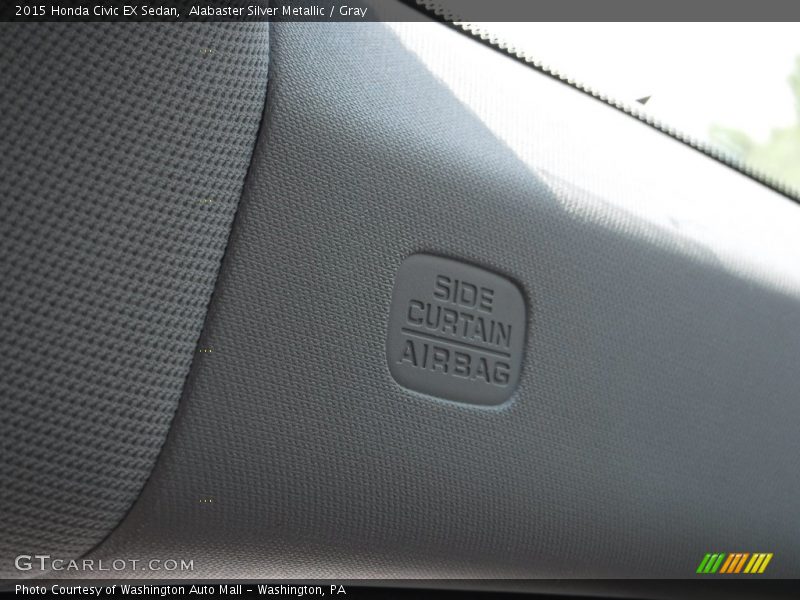 Alabaster Silver Metallic / Gray 2015 Honda Civic EX Sedan