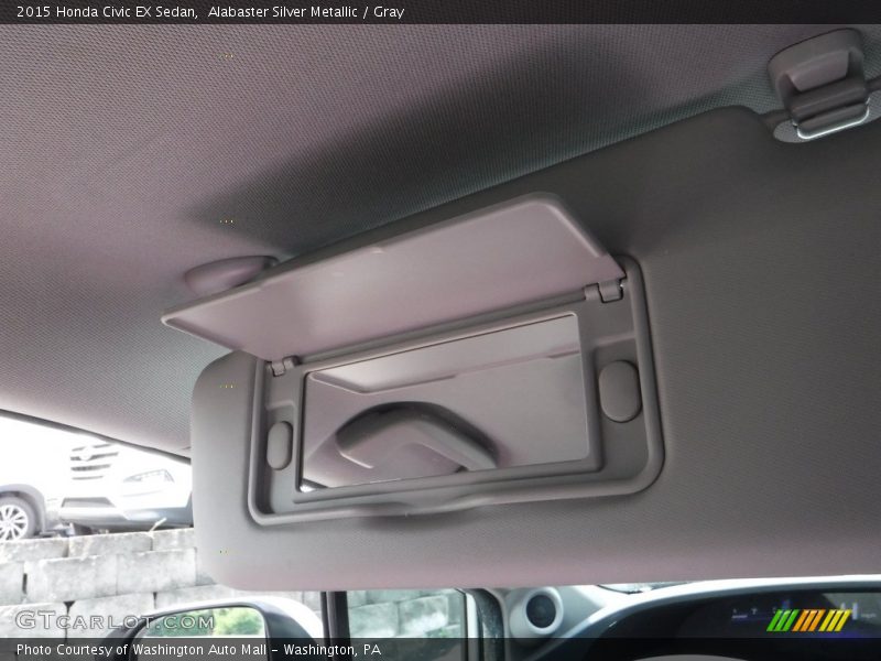 Alabaster Silver Metallic / Gray 2015 Honda Civic EX Sedan