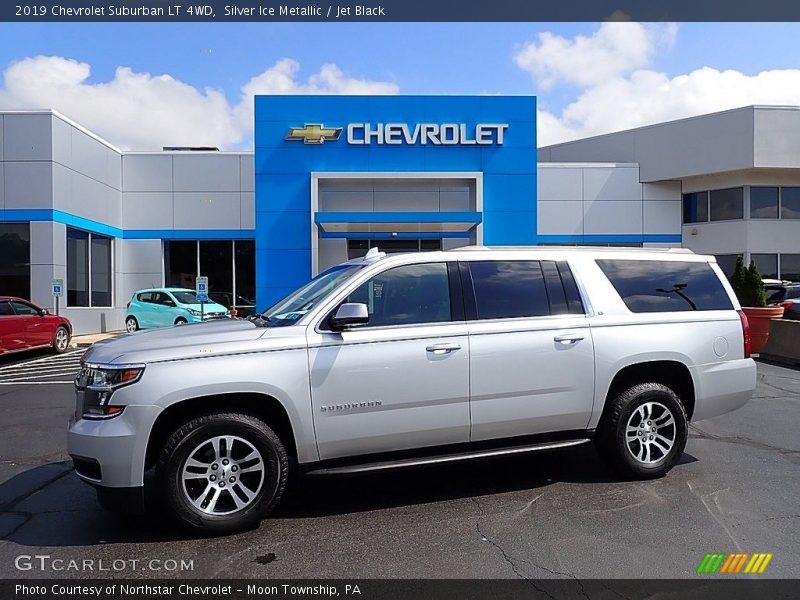 Silver Ice Metallic / Jet Black 2019 Chevrolet Suburban LT 4WD