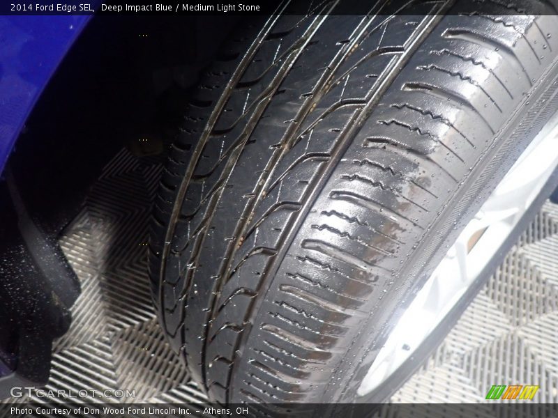 Deep Impact Blue / Medium Light Stone 2014 Ford Edge SEL